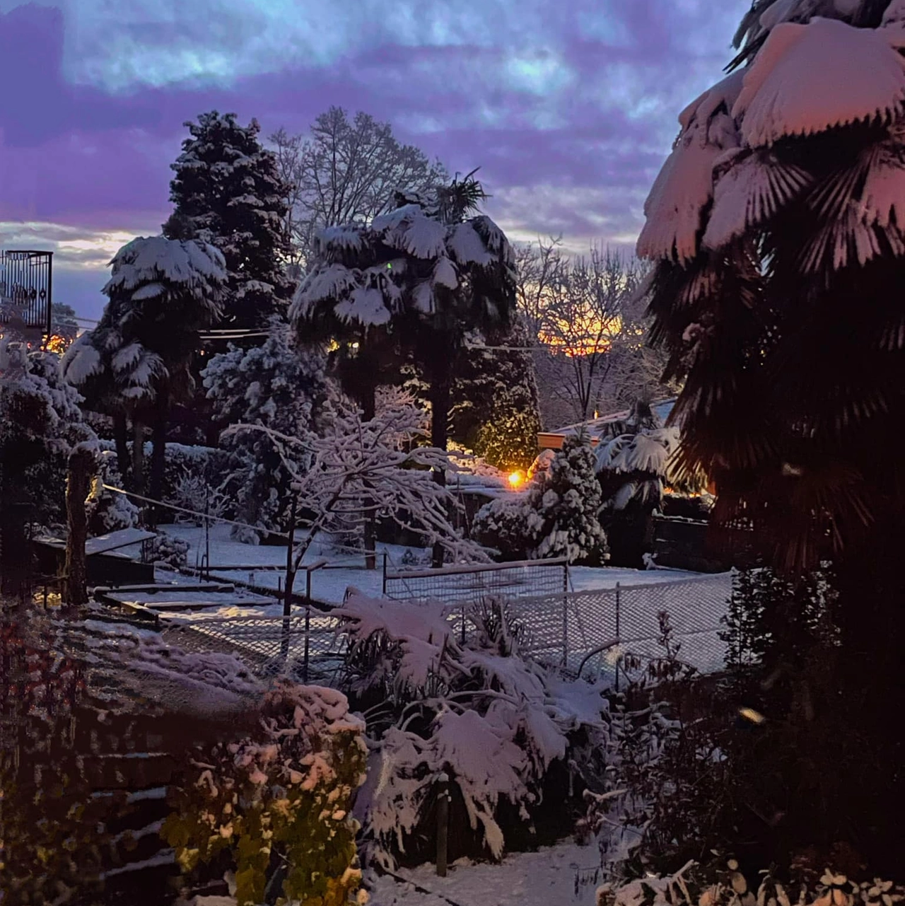 Paesaggio innevato nel Varesotto