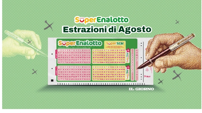 Ecco l'archivio con tutte le estrazioni del SuperEnalotto del mese di agosto 2024