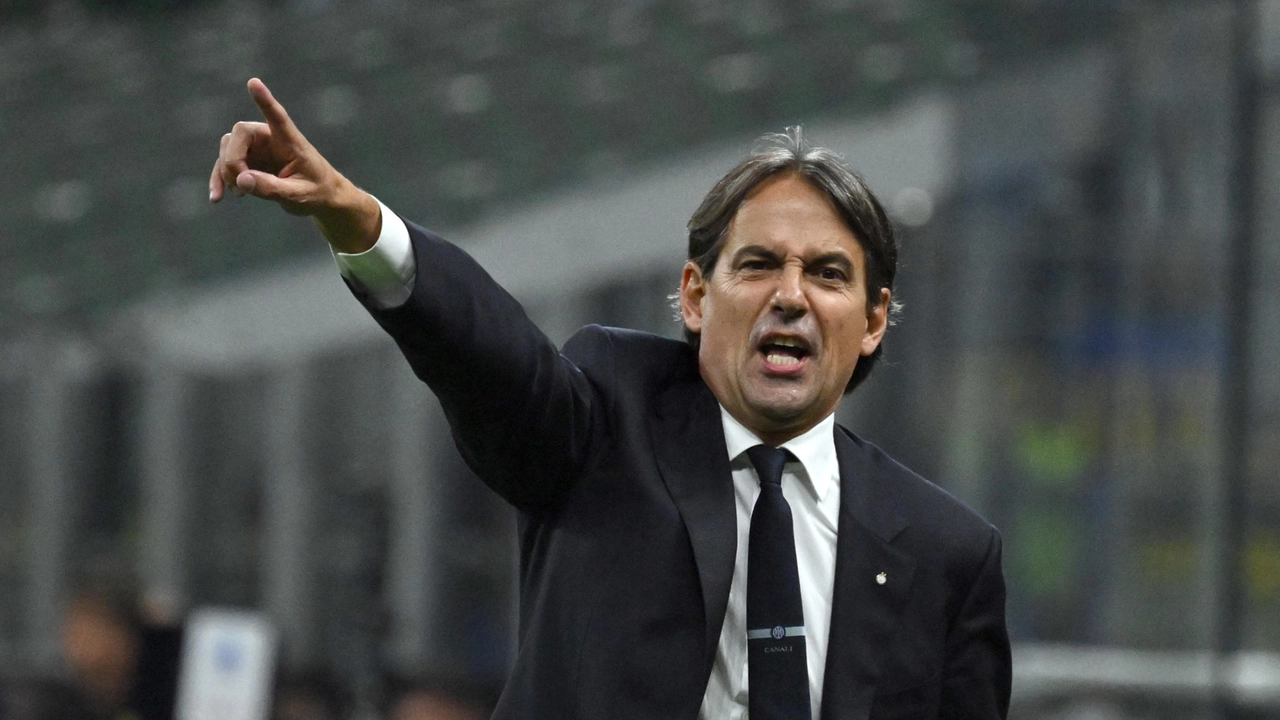 L'allenatore interista Simone Inzaghi