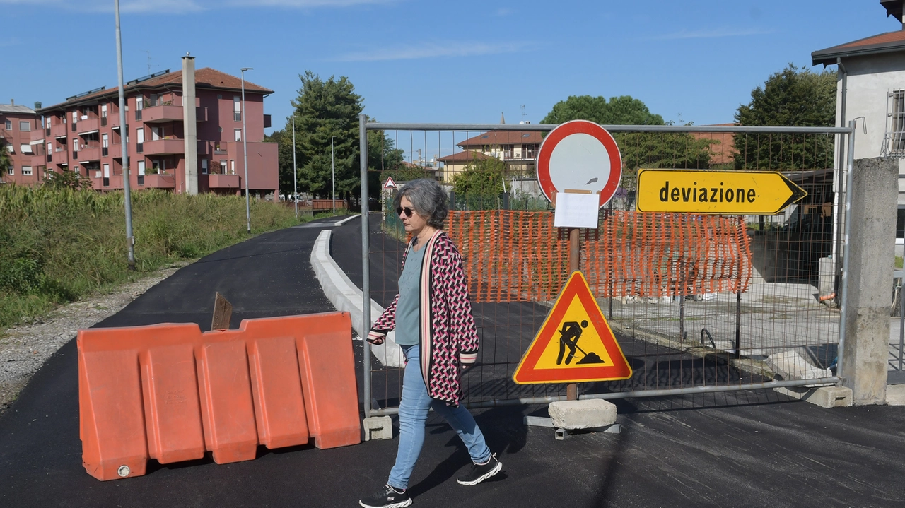 La pista ciclabile di collegamento tra la frazione di Trecella e Truccazzano La pista ciclabile di collegamento tra la frazione di Trecella e Truccazzano