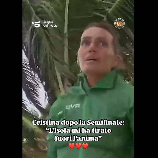 Cristina Plevani all'Isola dei Famosi (Frame video profilo Instagram)