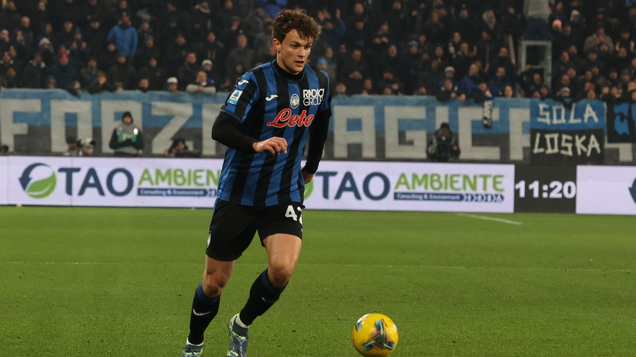 Giorgio Scalvini nel corso di una partite dell'ultimo campionato Giorgio Scalvini nel corso di una partite dell'ultimo campionato