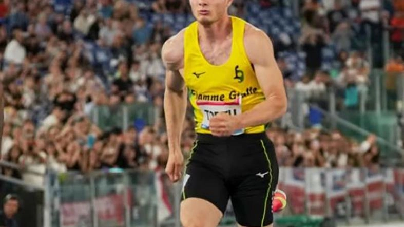 Filippo Tortu, atleta delle Fiamme Gialle, ha fermato il cronometro a 10.38
