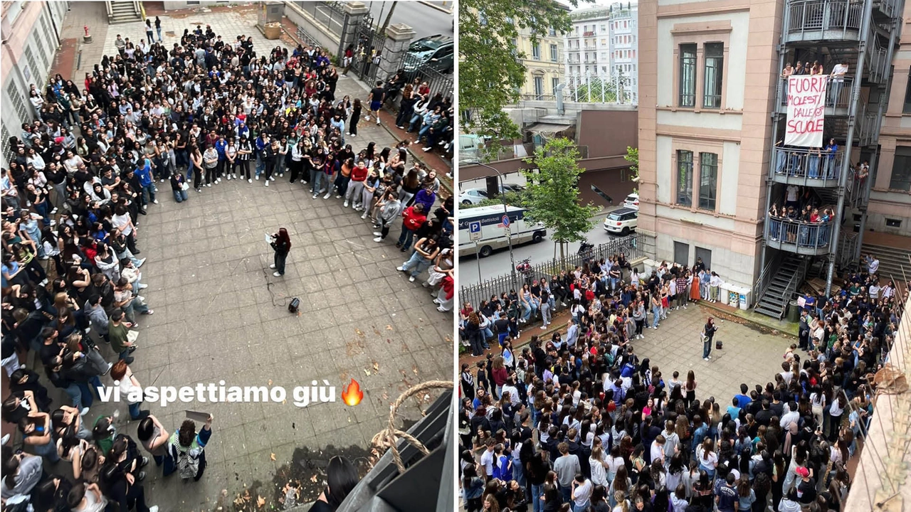 Due immagini della manifestazione comparse sui social