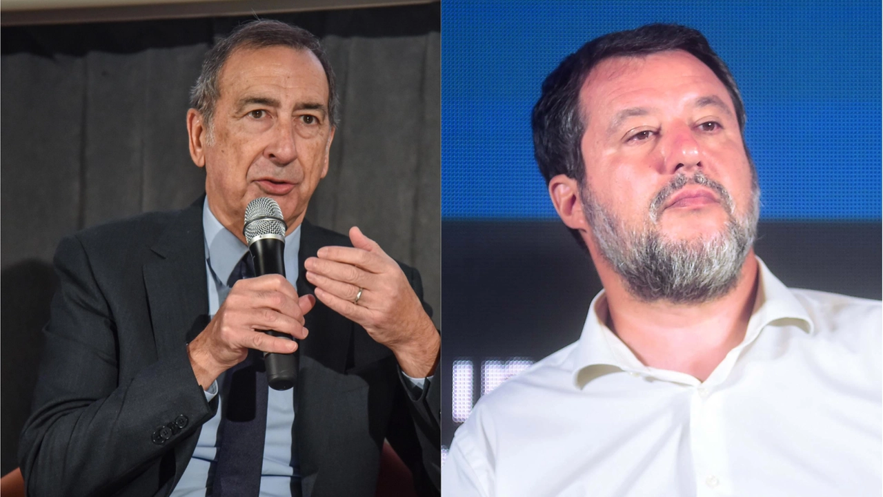 Il sindaco di Milano Beppe Sala e il leader della Lega Matteo Salvini