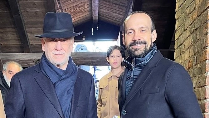 Toni Servillo con il sindaco Michele Lissia