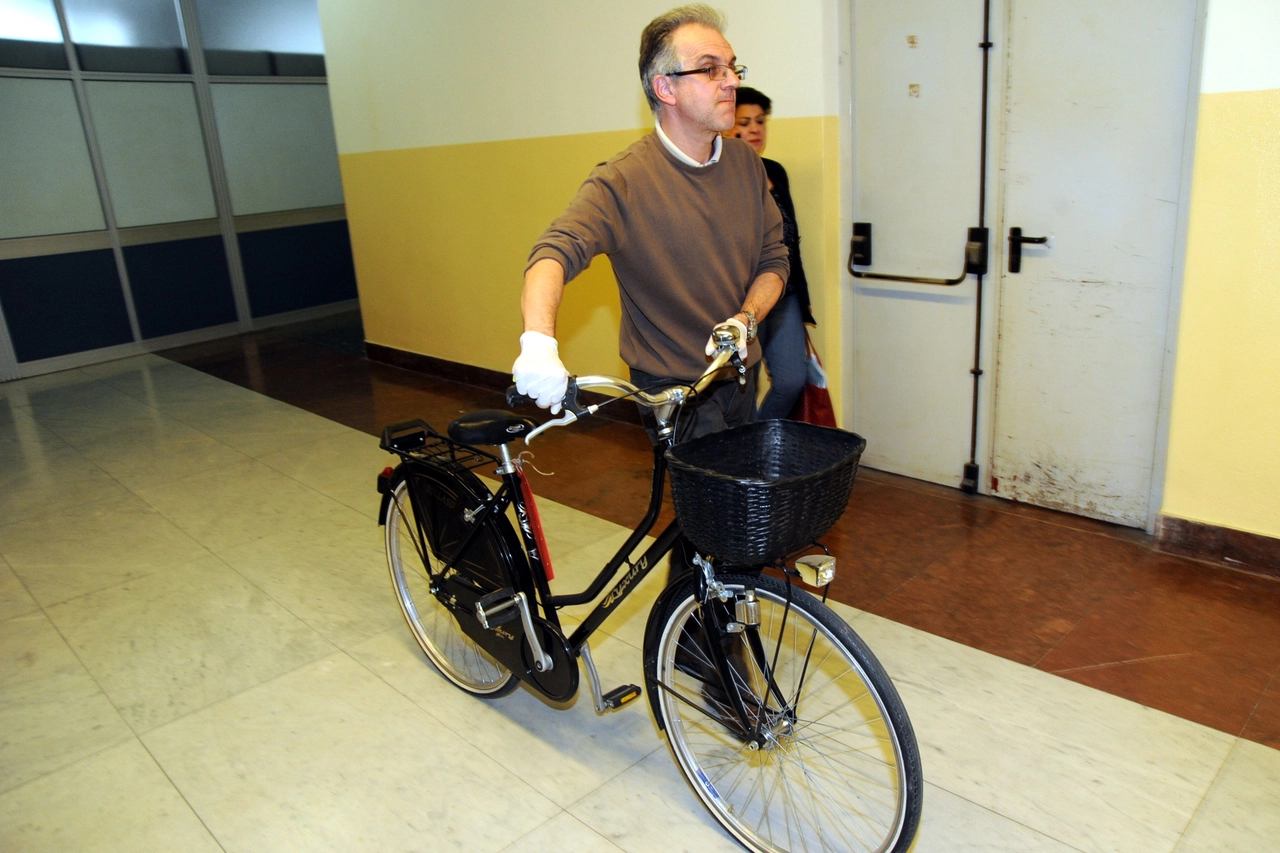 La bicicletta di Alberto Stasi al processo di Garlasco