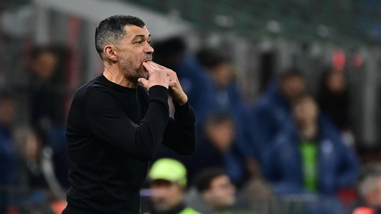 Sergio Conceiçao nel suo primo derby a San Siro da allenatore dopo quello vinto a Riyad in Supercoppa un mese fa Sergio Conceiçao nel suo primo derby a San Siro da allenatore dopo quello vinto a Riyad in Supercoppa un mese fa