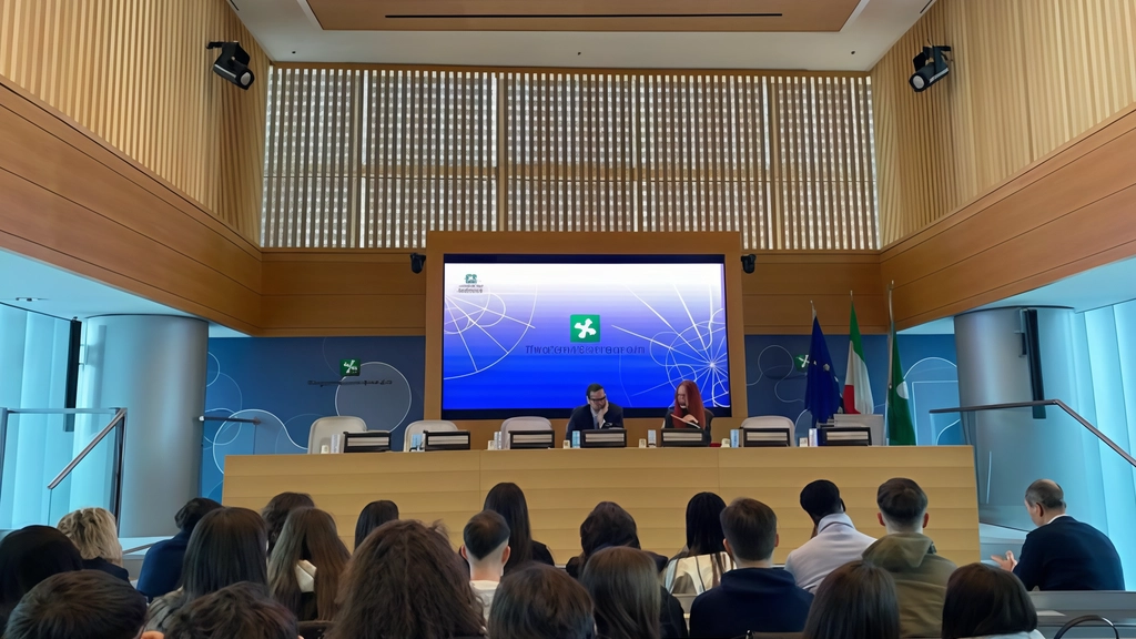 Gli studenti del Cavallotti di Cassano Magnago ascoltano la lezione sulla struttura e i contenuti del bilancio regionale