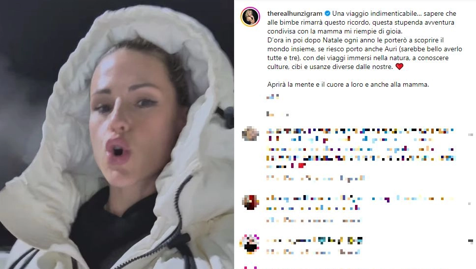 Michelle Hunikzer e il post Instagram