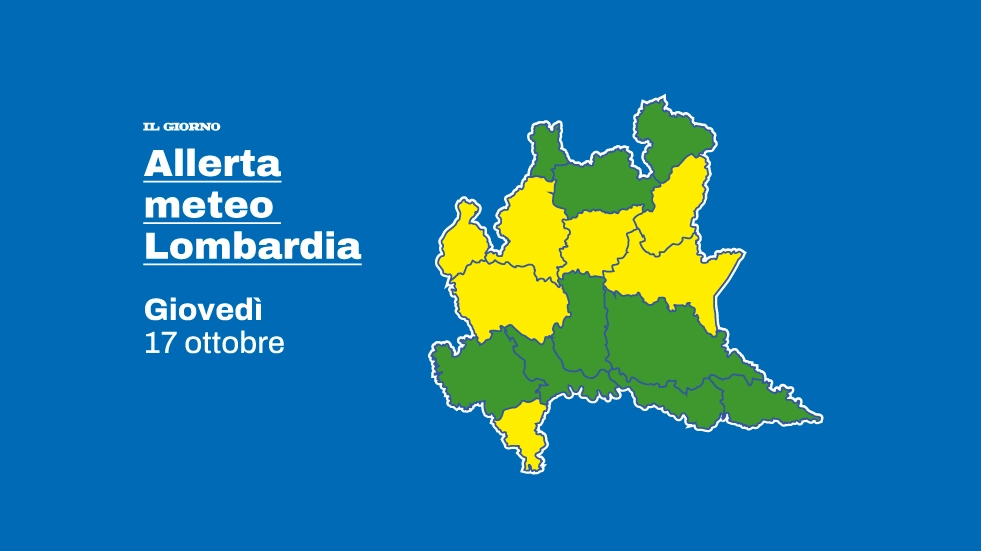 Allerta gialla in Lombardia per giovedì: le province a rischio Allerta gialla in Lombardia per giovedì: le province a rischio