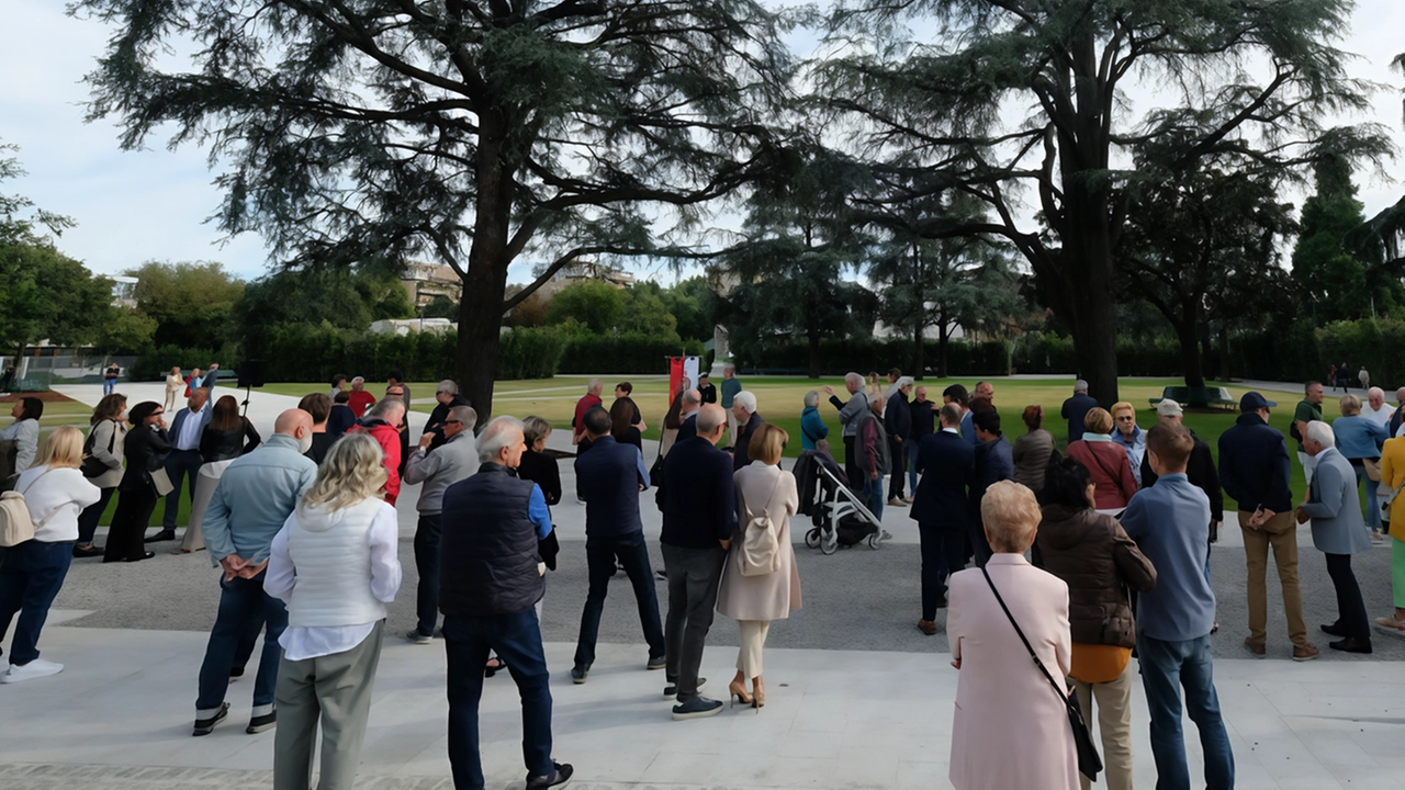 L’inaugurazione ieri pomeriggio della nuova piazza Gio.I.A. a Nova Milanese L’inaugurazione ieri pomeriggio della nuova piazza Gio.I.A. a Nova Milanese