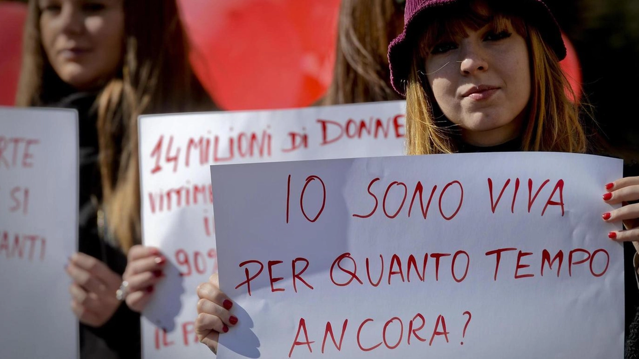 Una protesta contro i femminicidi e gli abusi sulle donne Una protesta contro i femminicidi e gli abusi sulle donne