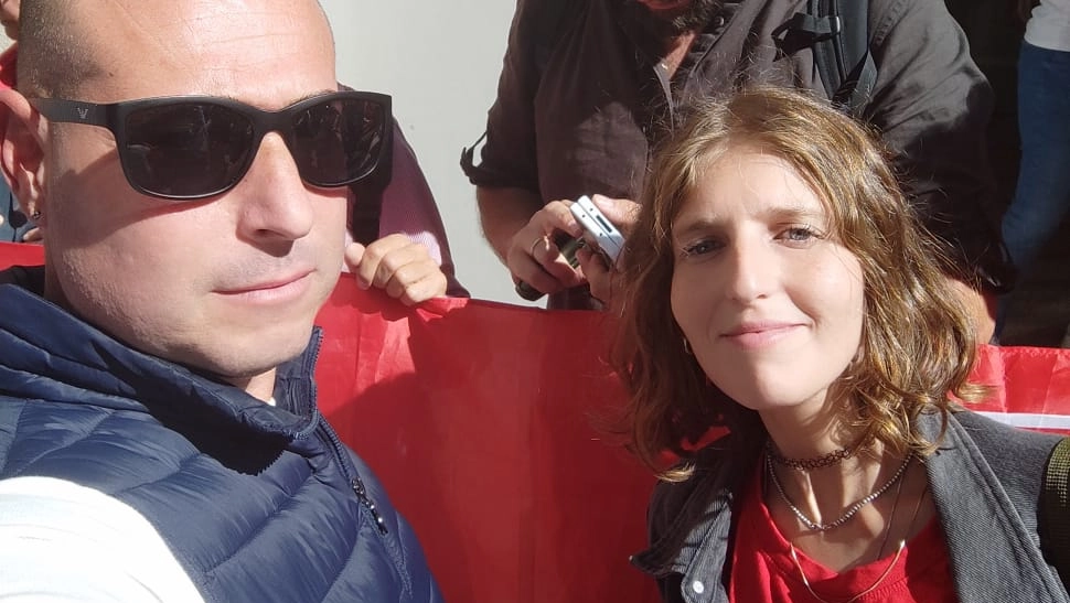 Stefania Macrì di Fp Cgil e Nino Morabito Stefania Macrì di Fp Cgil e Nino Morabito