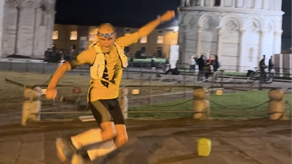 Roberto Crippa all'arrivo a Pisa Roberto Crippa all'arrivo a Pisa