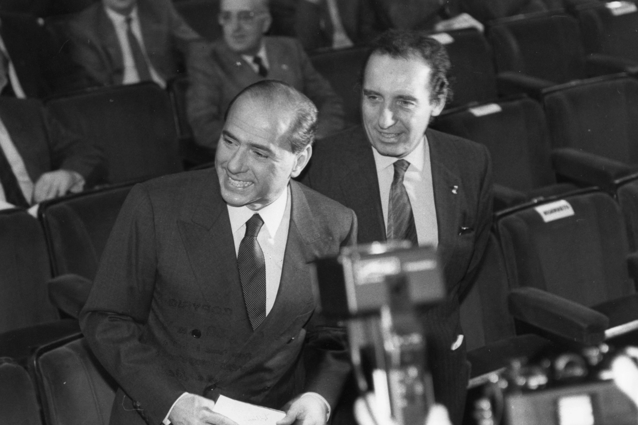 Silvio Berlusconi con l'ex sindaco Paolo Pillitteri