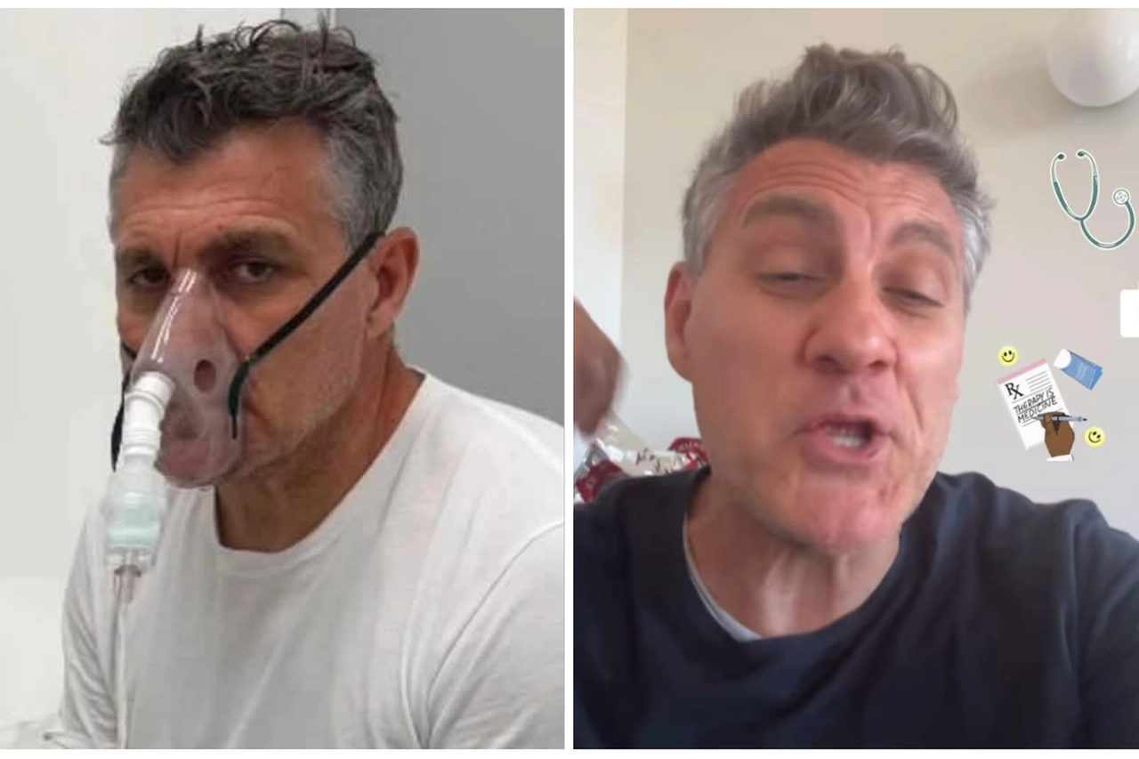 Christian Vieri, 51 anni, prima e dopo: lo scatto alle Maldive con la mascherina dell'ossigeno e il sorriso smagliante a Milano dopo la visita del medico