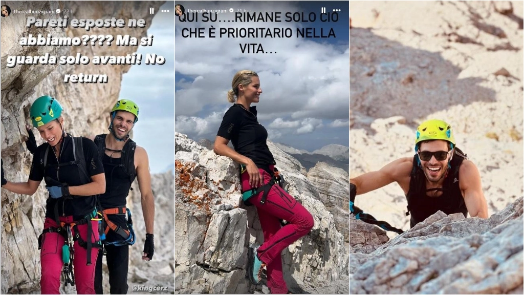 Michelle Hunziker insieme a Goffredo Cerza (foto Instagram @michellehunziker e @kingcerz)