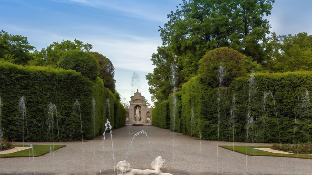 La fontana nel giardino di Villa Arconati a Castellazzo di Bollate