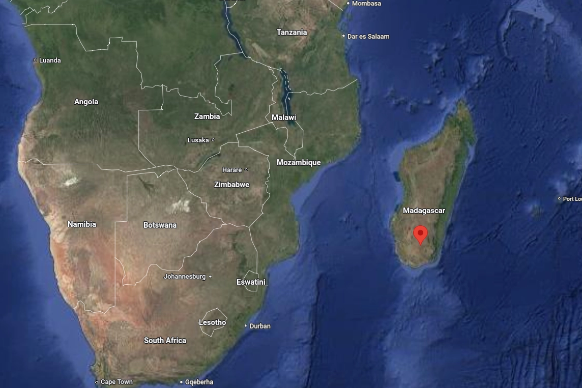 Il villaggio del Madagascar localizzato sulla cartina