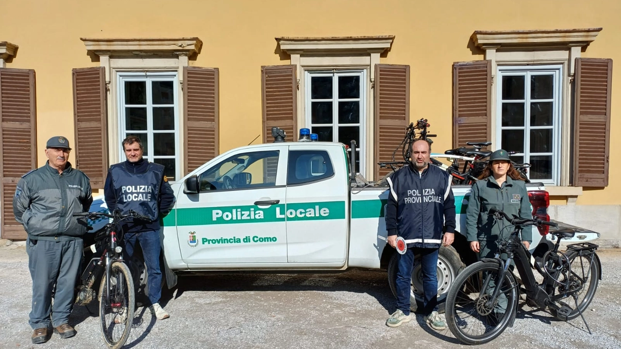 Le bici sono state recuperate dalla Polizia provinciale di Como Le bici sono state recuperate dalla Polizia provinciale di Como