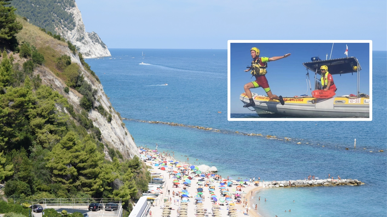 Tragedia al Conero: ragazza di 22 anni muore dopo un tuffo, recuperata al largo dei Lavi. Sul posto è intervenuta l’idroambulanza della Croce rossa Tragedia al Conero: ragazza di 22 anni muore dopo un tuffo, recuperata al largo dei Lavi. Sul posto è intervenuta l’idroambulanza della Croce rossa