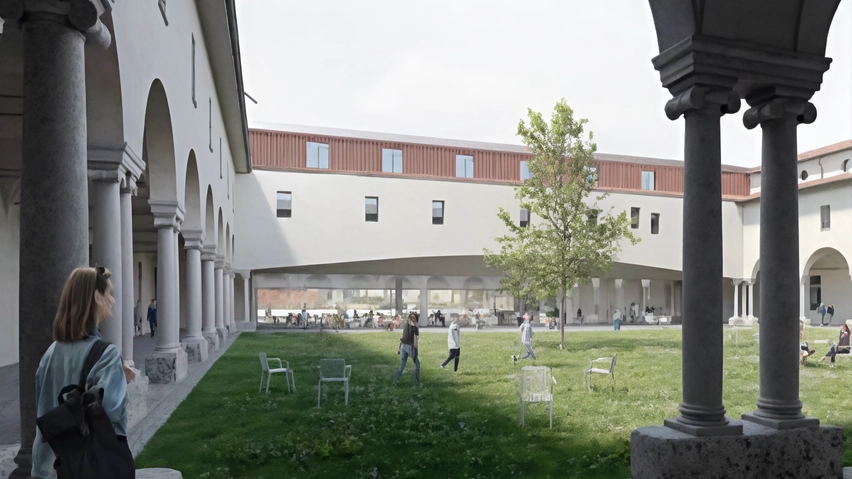 Il progetto di restyling del chiostro Il progetto di restyling del chiostro