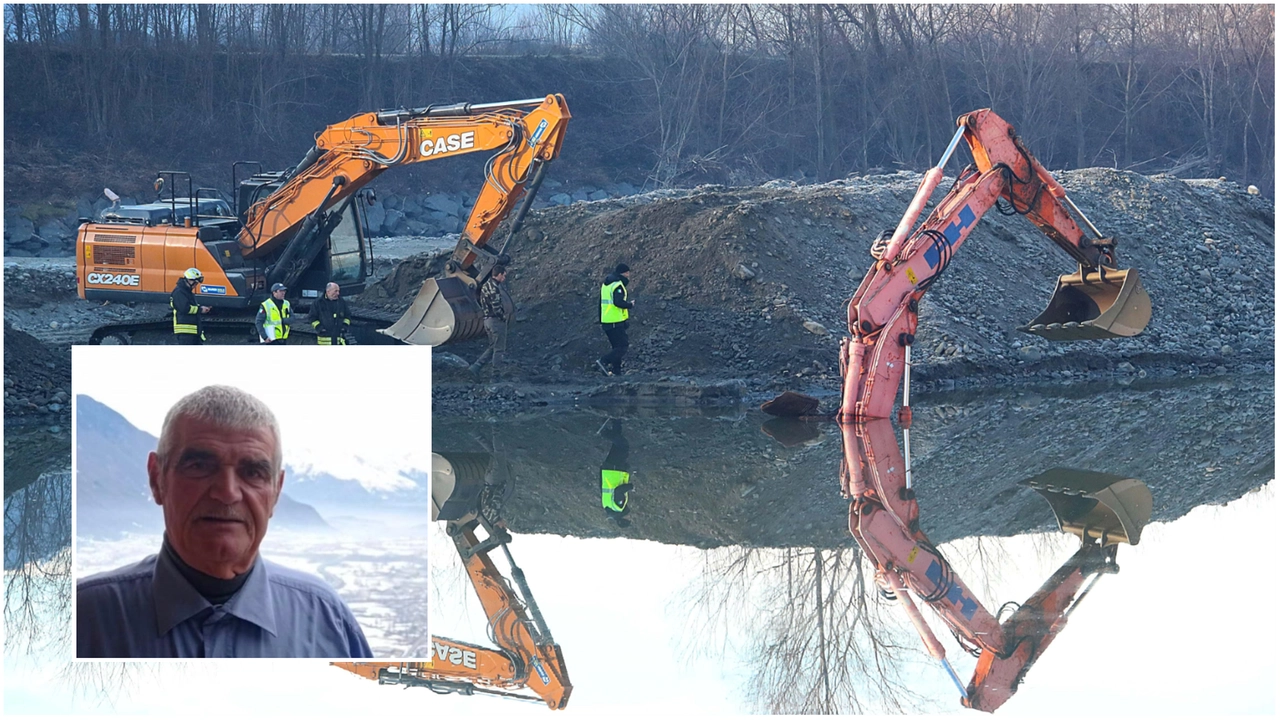 La scena dell'incidente nell'Adda e, nel riquadro, Ernesto Della Mina (foto Orlandi/Ansa) La scena dell'incidente nell'Adda e, nel riquadro, Ernesto Della Mina (foto Orlandi/Ansa)