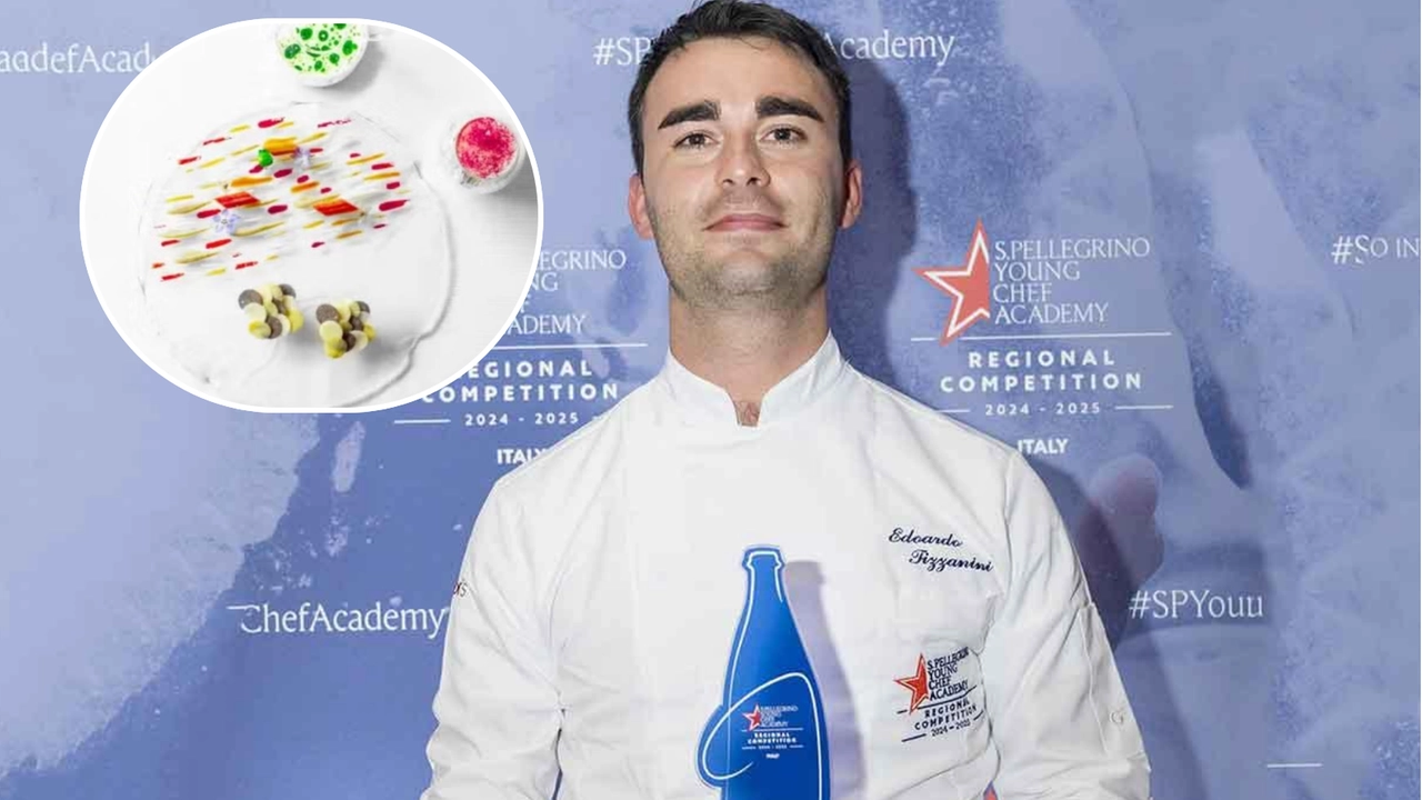 Edoardo Tizzanini e il piatto 'Un cuore di carciofo' che ha conquistato la giuria