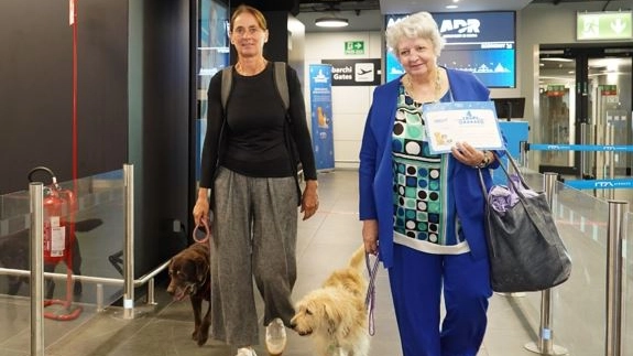 Moka e Honey i primi due cani a bordo sul volo dimostrativo dimostrativo “Pets extrasize” operato da Ita Airways