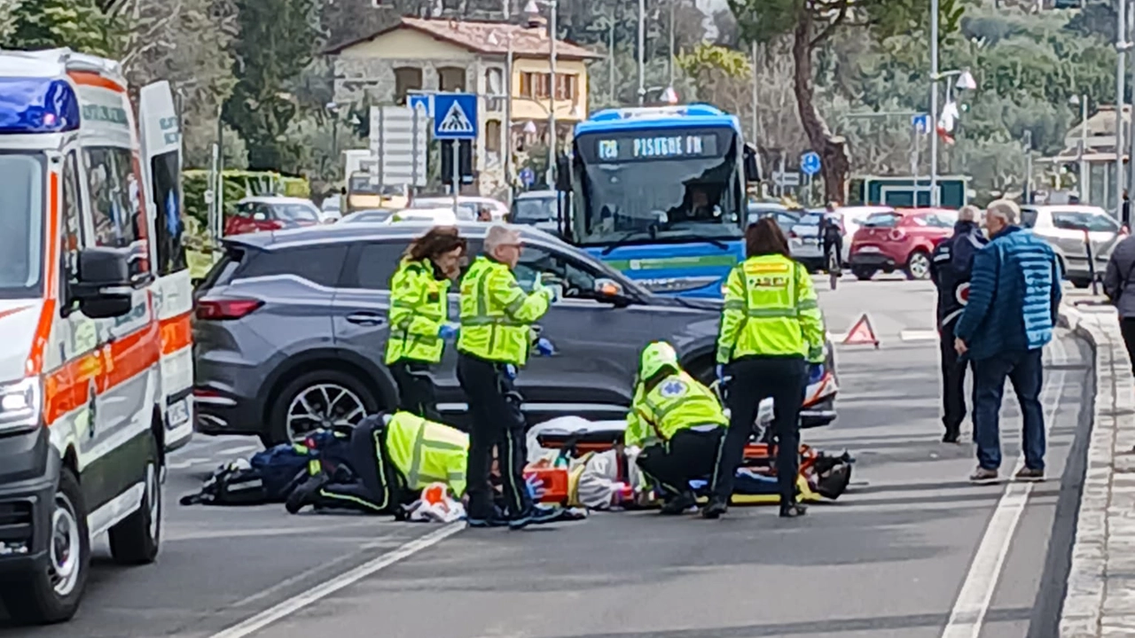 Marone, incidente tra auto e moto Marone, incidente tra auto e moto
