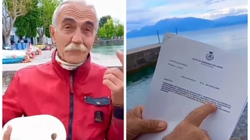 Desenzano del Garda, Enzo Fattori multato per aver pulito la spiaggia del lago: sanzione da 500 euro