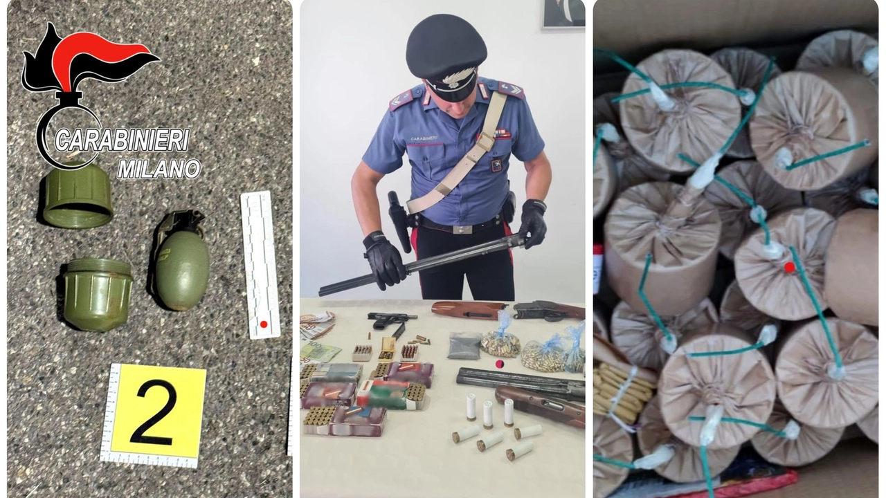 Droga e armi sequestrati dai carabinieri a Milano Droga e armi sequestrati dai carabinieri a Milano
