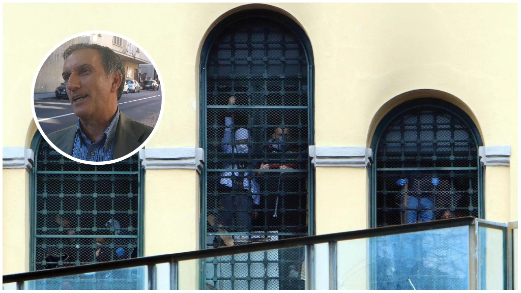 Il carcere di San Vittore; nel tondo, Luigi Pagano Il carcere di San Vittore; nel tondo, Luigi Pagano