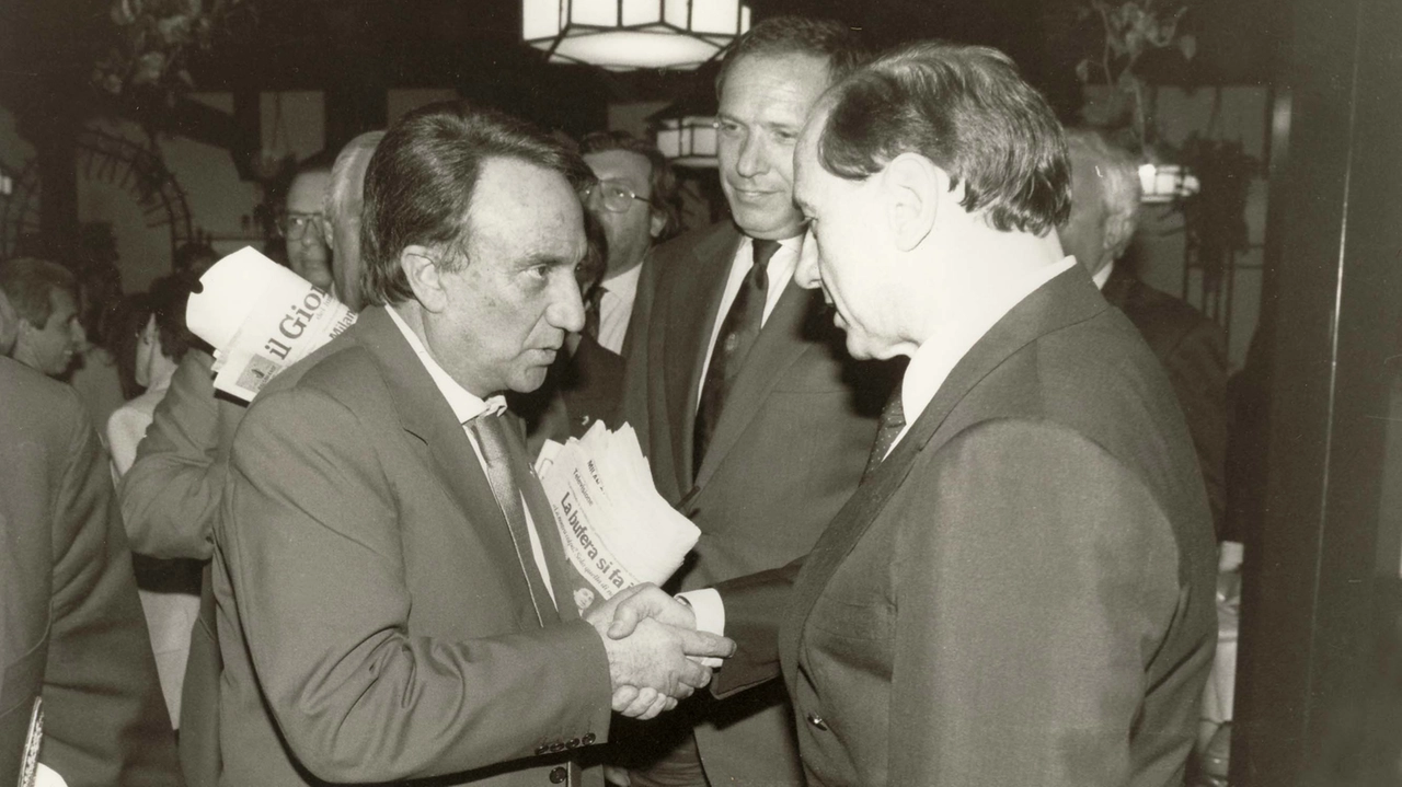 Silvio Berlusconi con Emilio Fede