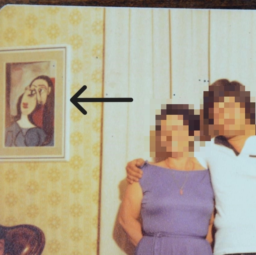 Una foto del rigattiere di Pompei con la moglie: non sapevano di avere in casa un originale di Pablo Picasso