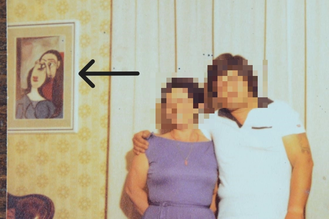 Una foto del rigattiere di Pompei con la moglie: non sapevano di avere in casa un originale di Pablo Picasso