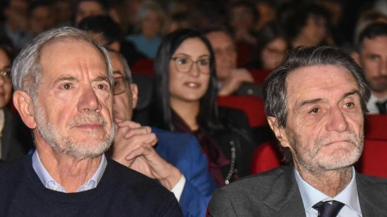 L’assessore Guido Bertolaso e il presidente della Regione Attilio Fontana