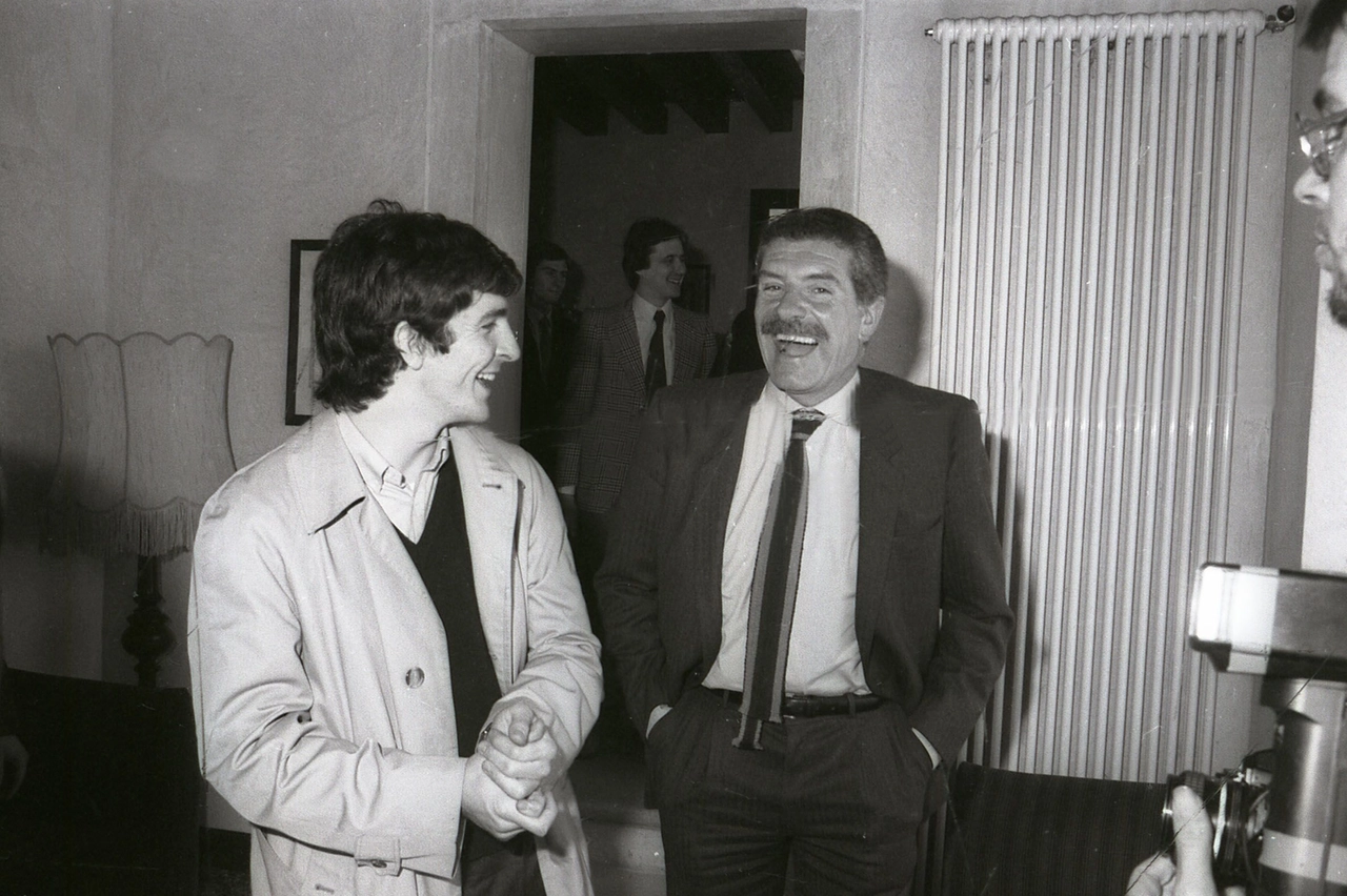 Giussy Farina insieme al suo pallino Paolo Rossi