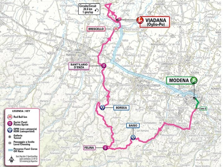 Giro d'Italia, 12esima tappa da Modena a Viadana