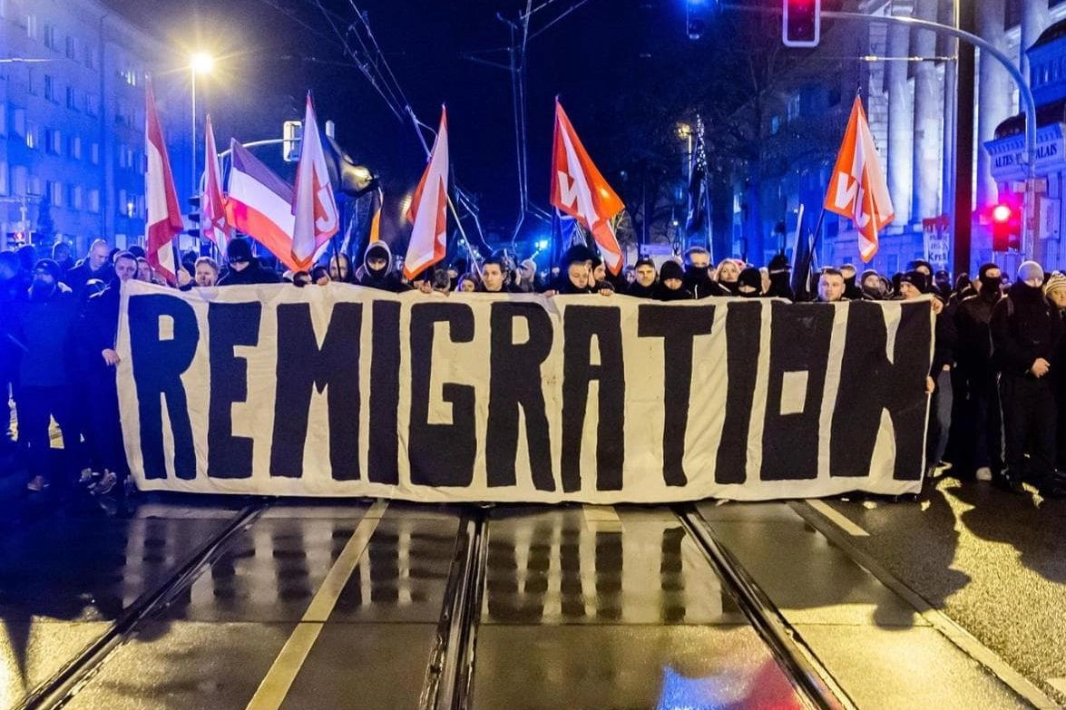 Una manifestazione di Remigration in Olanda