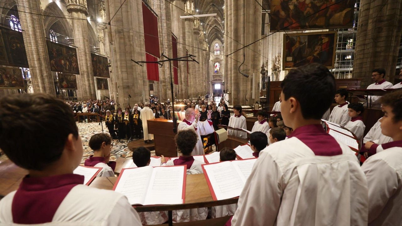 I giovani cantori della Cappella Musicale del Duomo, fondata nel 1402