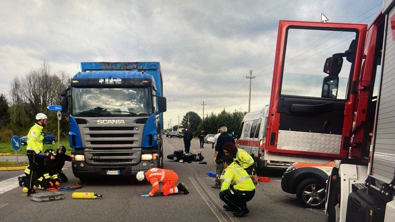 Il luogo dell'incidente sulla Monza-Trezzo