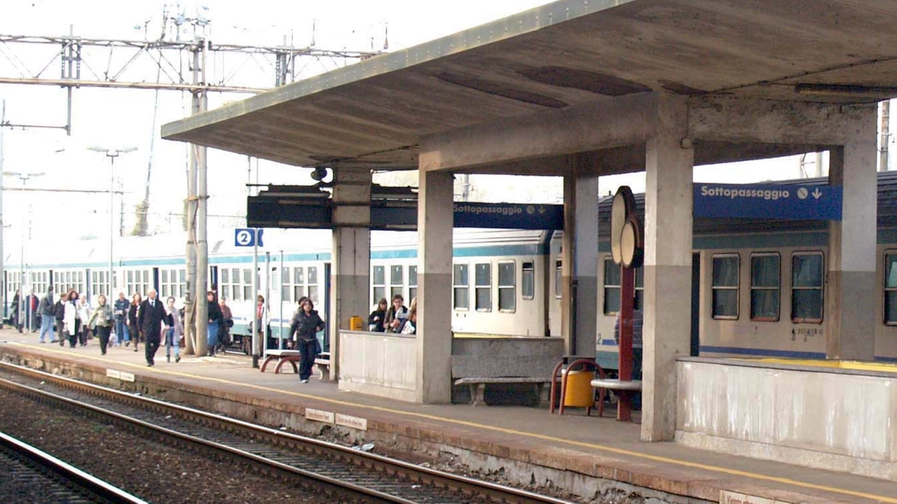 La stazione di Casalpusterlengo in una foto d'archivio La stazione di Casalpusterlengo in una foto d'archivio