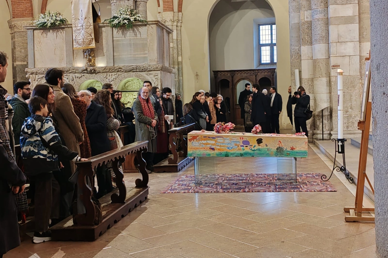 La cerimonia nella Basilica di Sant'Ambrogio per Rosita Jelmini Missoni (Mianews)