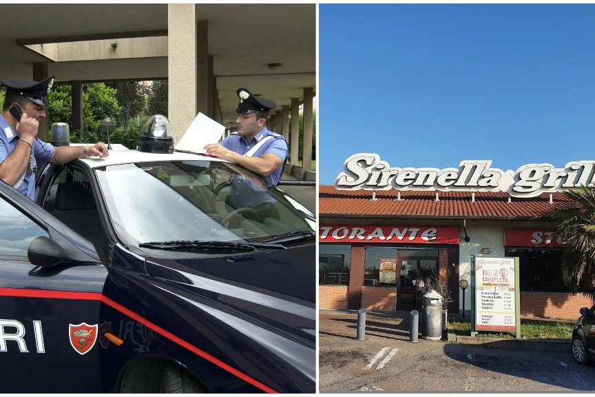 Indagano i carabinieri di Paderno Dugnano; a destra, l'area servizio la Sirenella