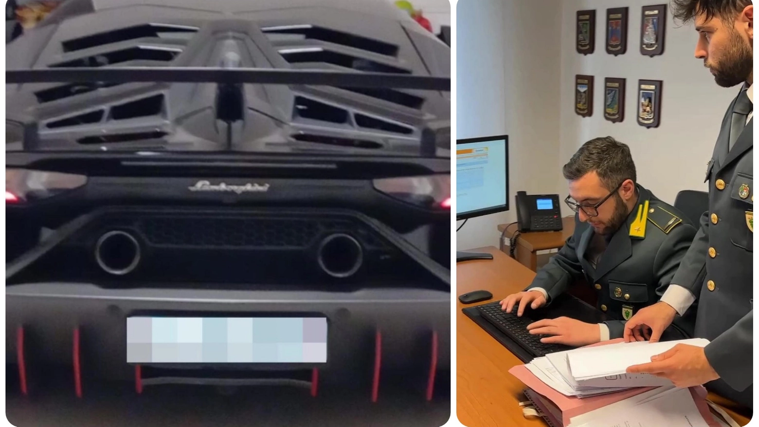 Lamborghini sequestrata dalla Guardia di Finanza