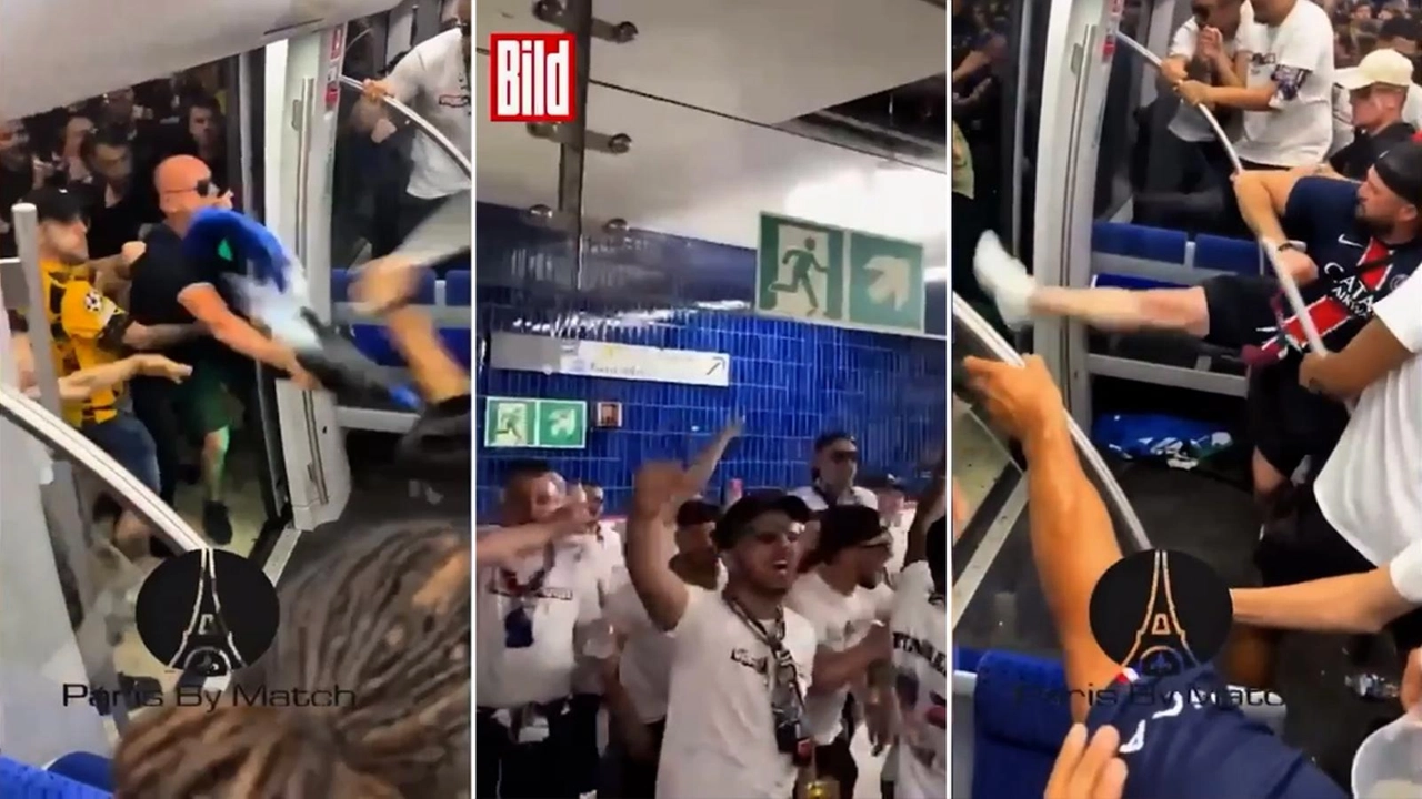 Gli scontri tra tifosi dell'Inter e del Paris Saint-Germain documentati dal quotidiano tedesco Bild