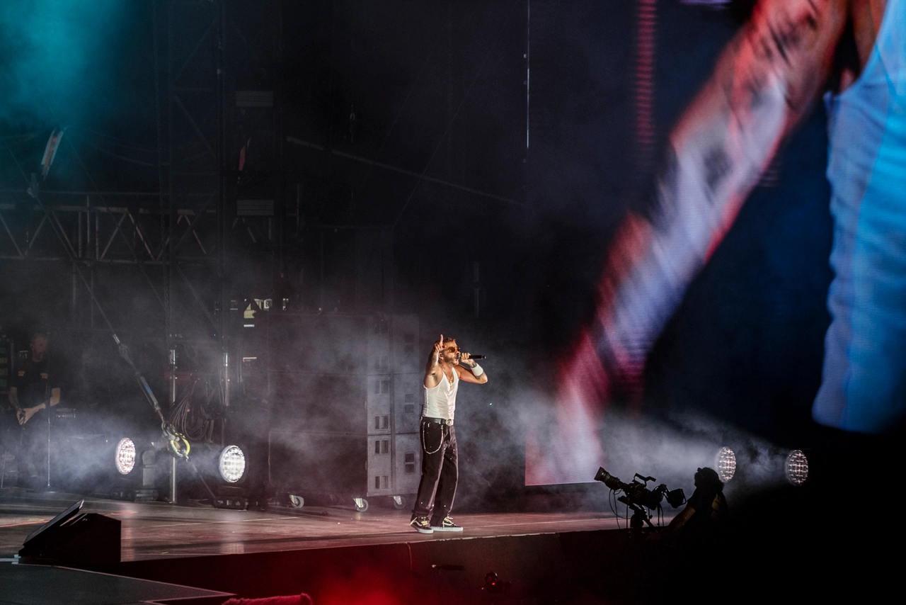 Salmo sul palco del Lebonski Park (Foto Tommaso Longari)