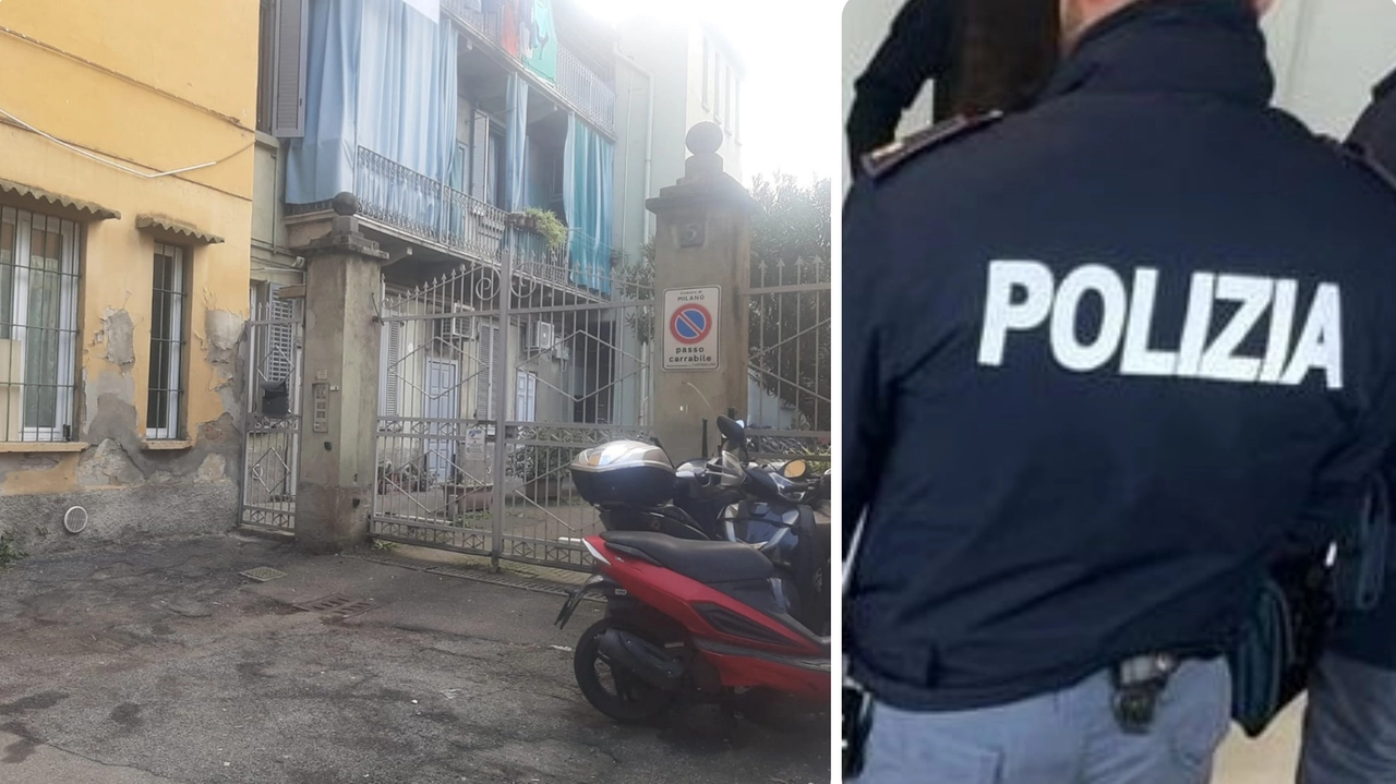 Milano, via Ameglio 5, dove è morto un uomo, dopo essere rientrato a casa con due ferite
